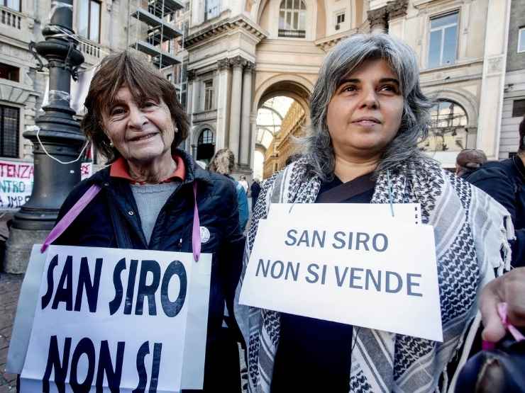 Protesta per la vendita di San Siro
