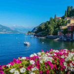Una foto della vista del lago di Como