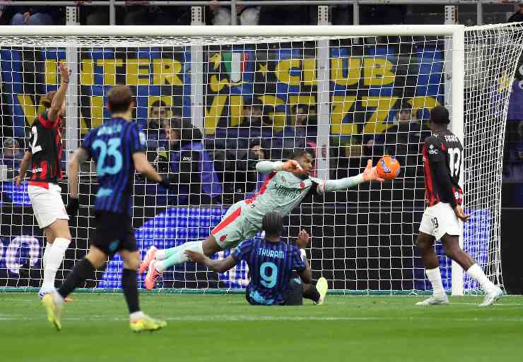 Maignan è l'eroe del derby con una parata prodigiosa sul rigore