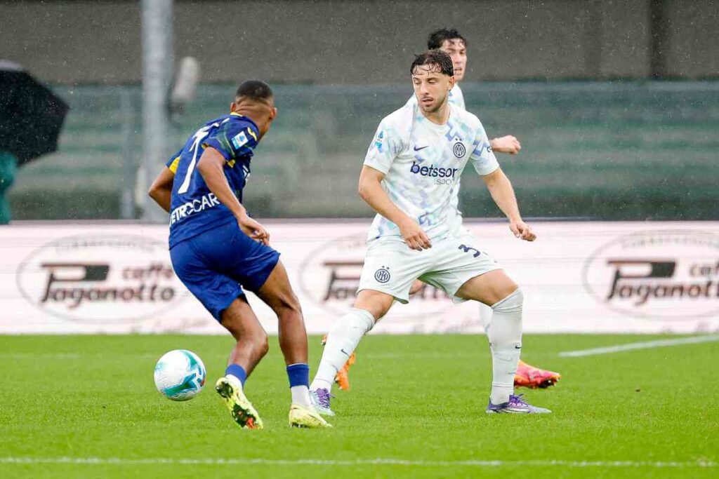 Verona-Inter, un momento della gara