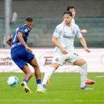 Verona-Inter, un momento della gara