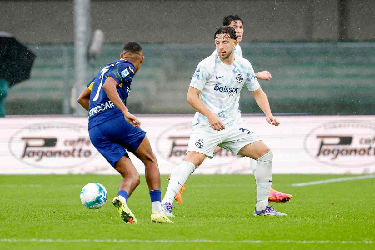 Verona-Inter, un momento della gara