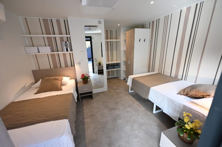 una camera doppia all'interno del villaggio olimpico di Milano