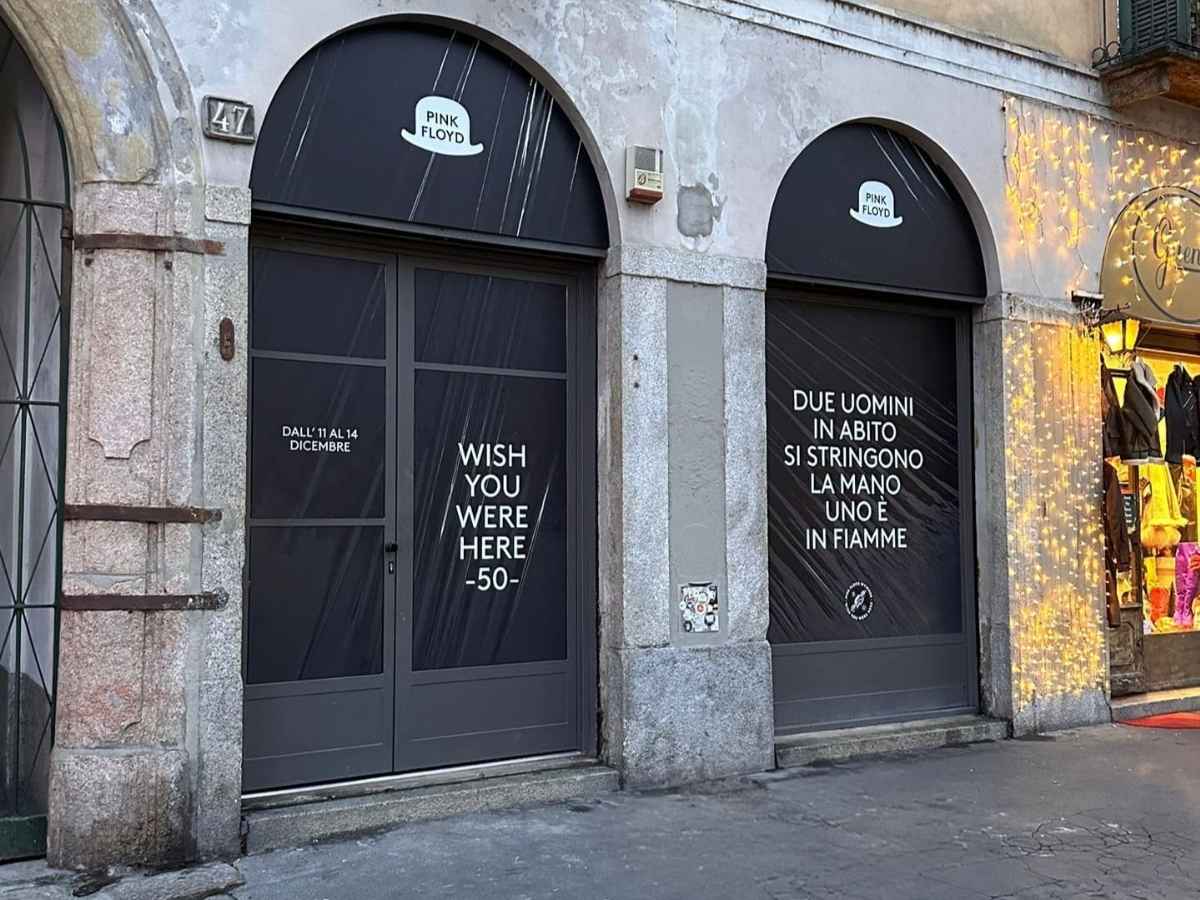 Allestimento per i Pink Floyd a Milano
