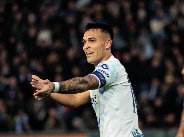 Lautaro Martinez durante una partita