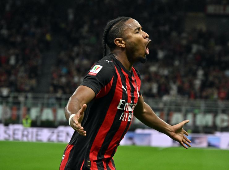 Nkunku esulta dopo una rete