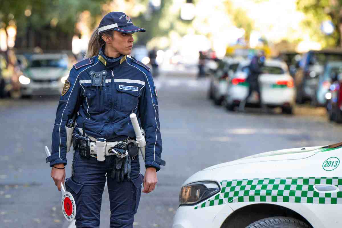 La polizia in strada