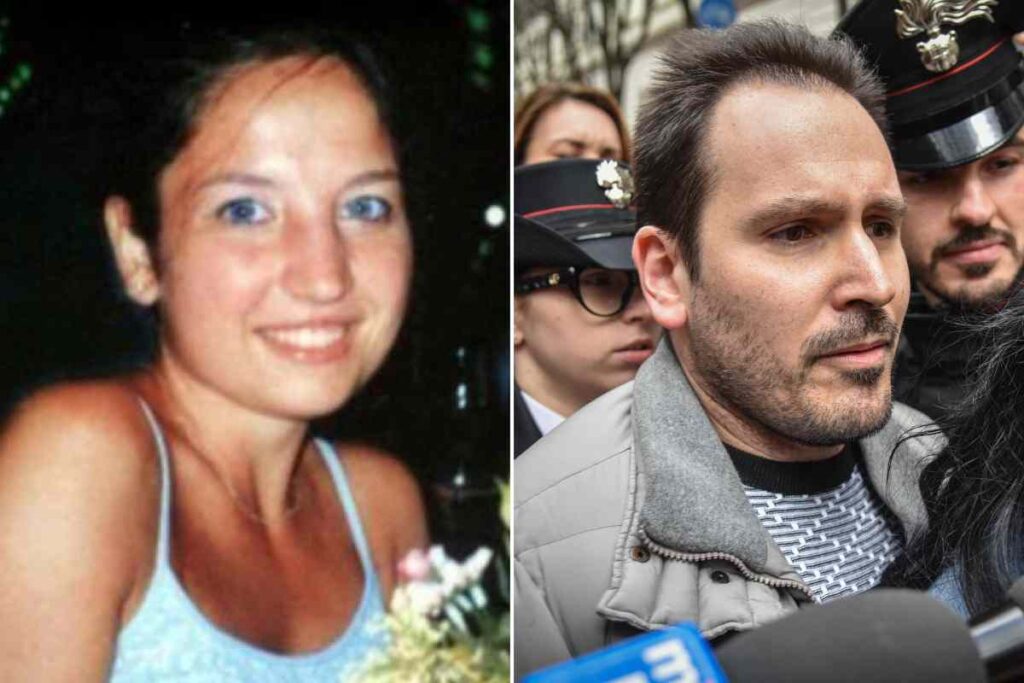 La povera Chiara Poggi uccisa nel 2007 e uno degli imputati Andrea Sempio
