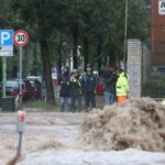 Un momento della tremenda esondazione del 2024 a Milano