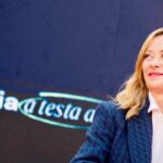 La presidente del Consiglio Giorgia Meloni durante un evento