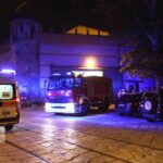 Il carcere di San Vittore con i Vigili del Fuoco per spegnere un incendio