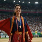 Un Tifo Speciale alle Olimpiadi: Vestito da Torero per Sostenere la Fidanzata Sara Conti