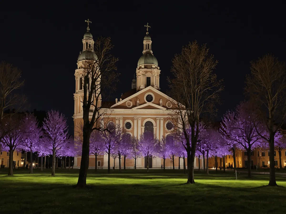 Illuminazione Viola del Municipio: Celebrazione della Giornata Nazionale del Fiocchetto Lilla il 15 Marzo